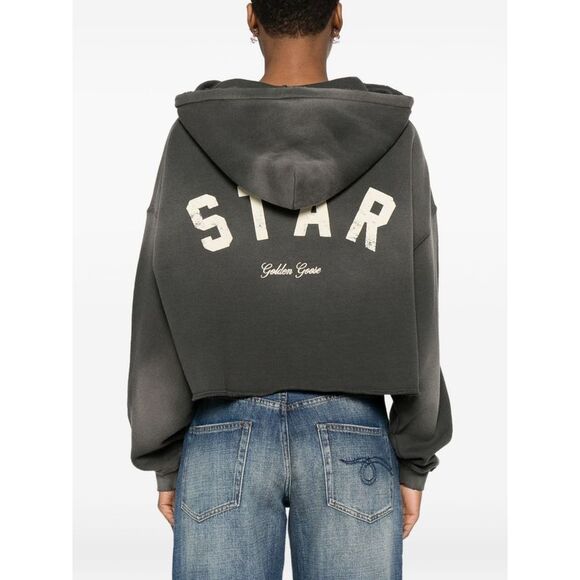 Golden Goose Women Cotton Cropped Hoodie
